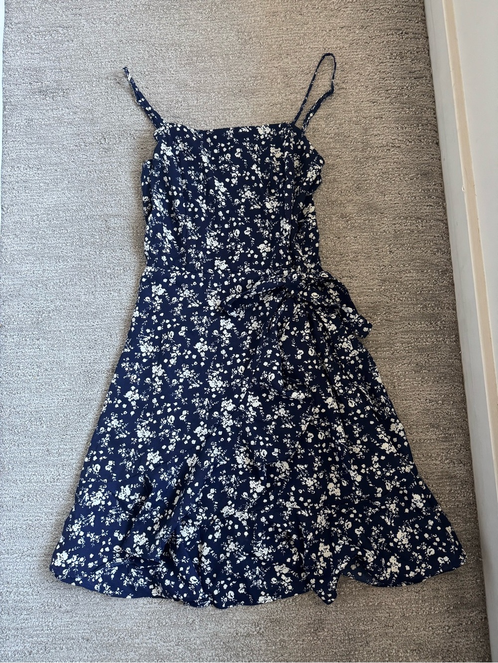 Alter’d State Navy Floral Tie-Waist Sundress